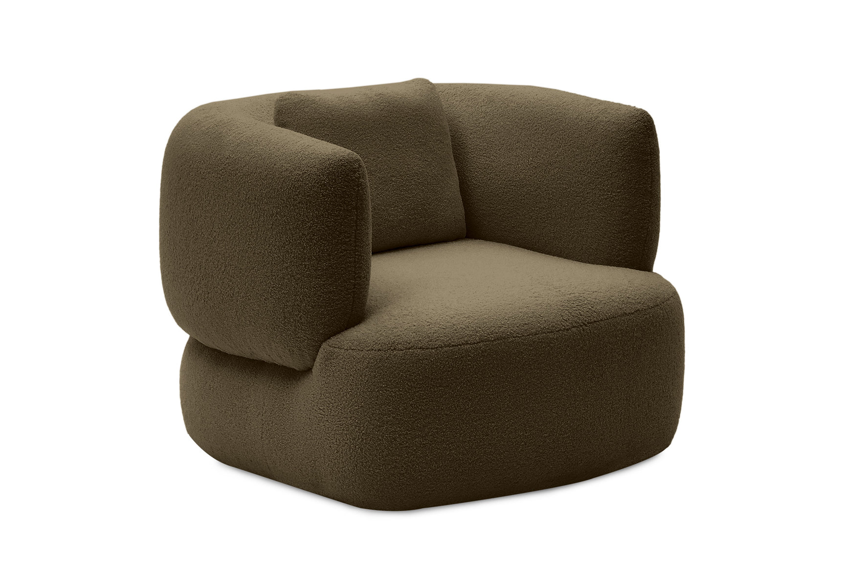 Tinsley Boucle Fabric Swivel Armchair
