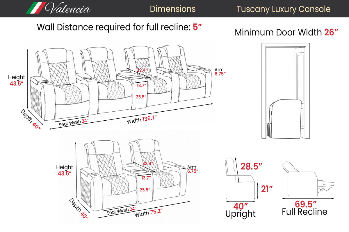 Tuscany Luxury Console with Built-In Refrigerator
