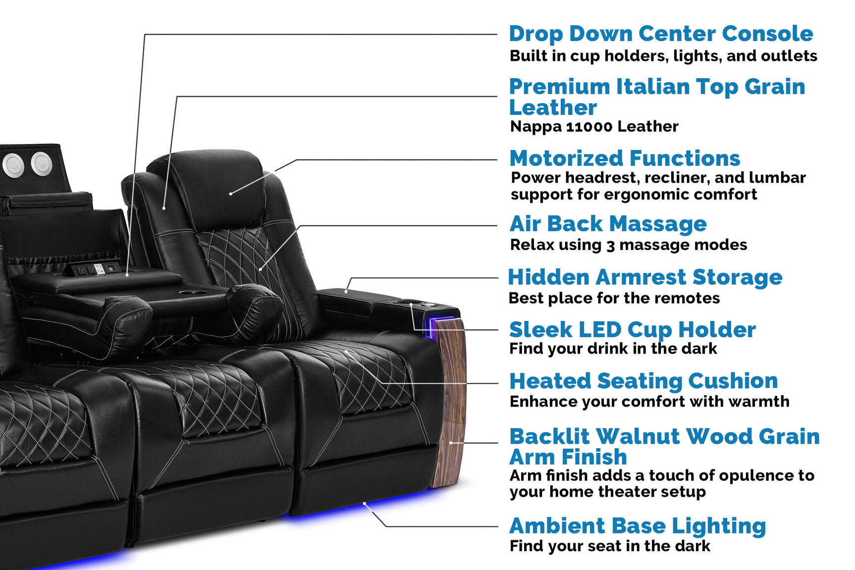 Tuscany Executive Console Heat & Massage