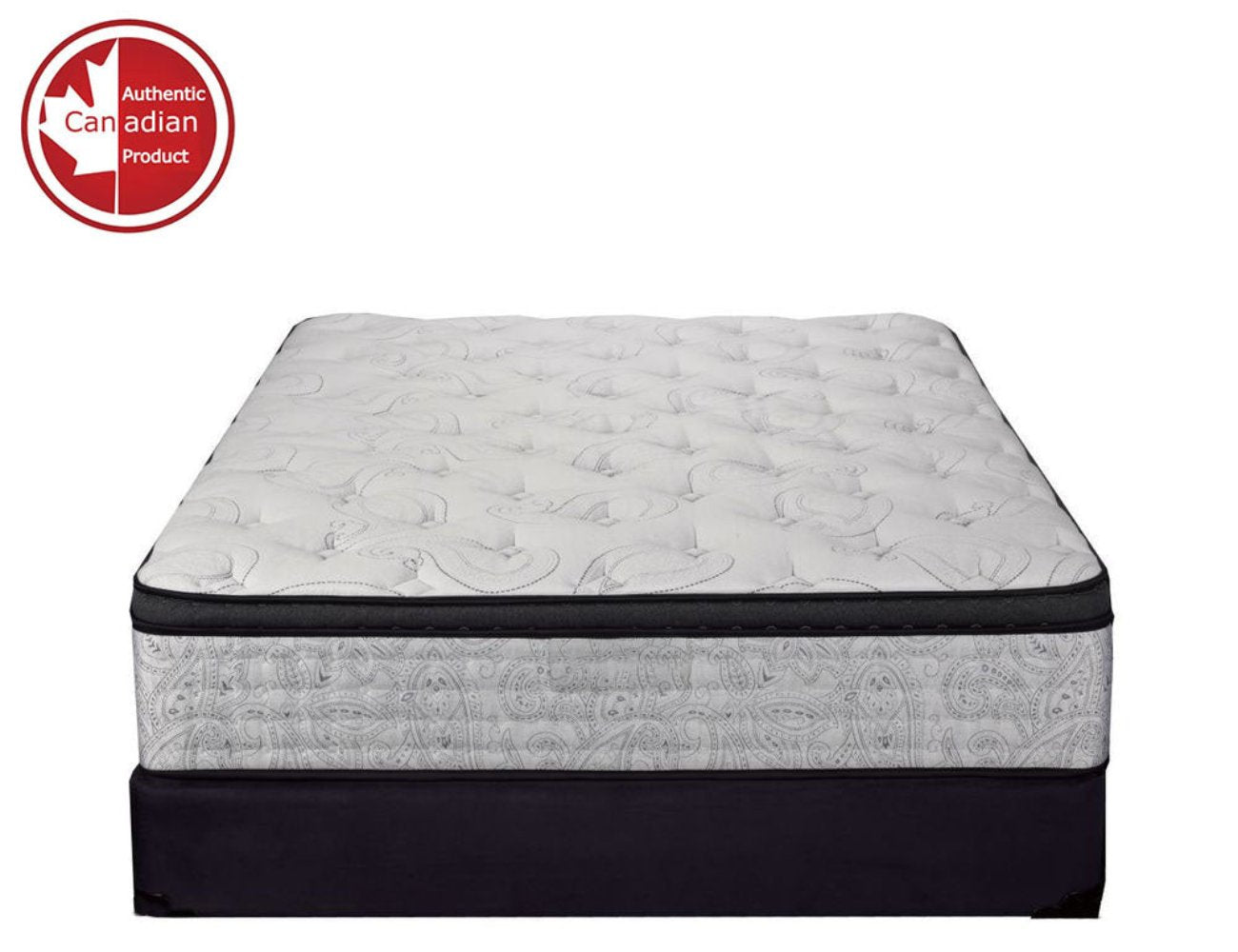 OASIS- 12” Hybrid Orthopedic Eurotop, Spinal Care Pocket Coil, Eco-Friendly Mattress (Made in Canada), With Waterproof Mattress Protector