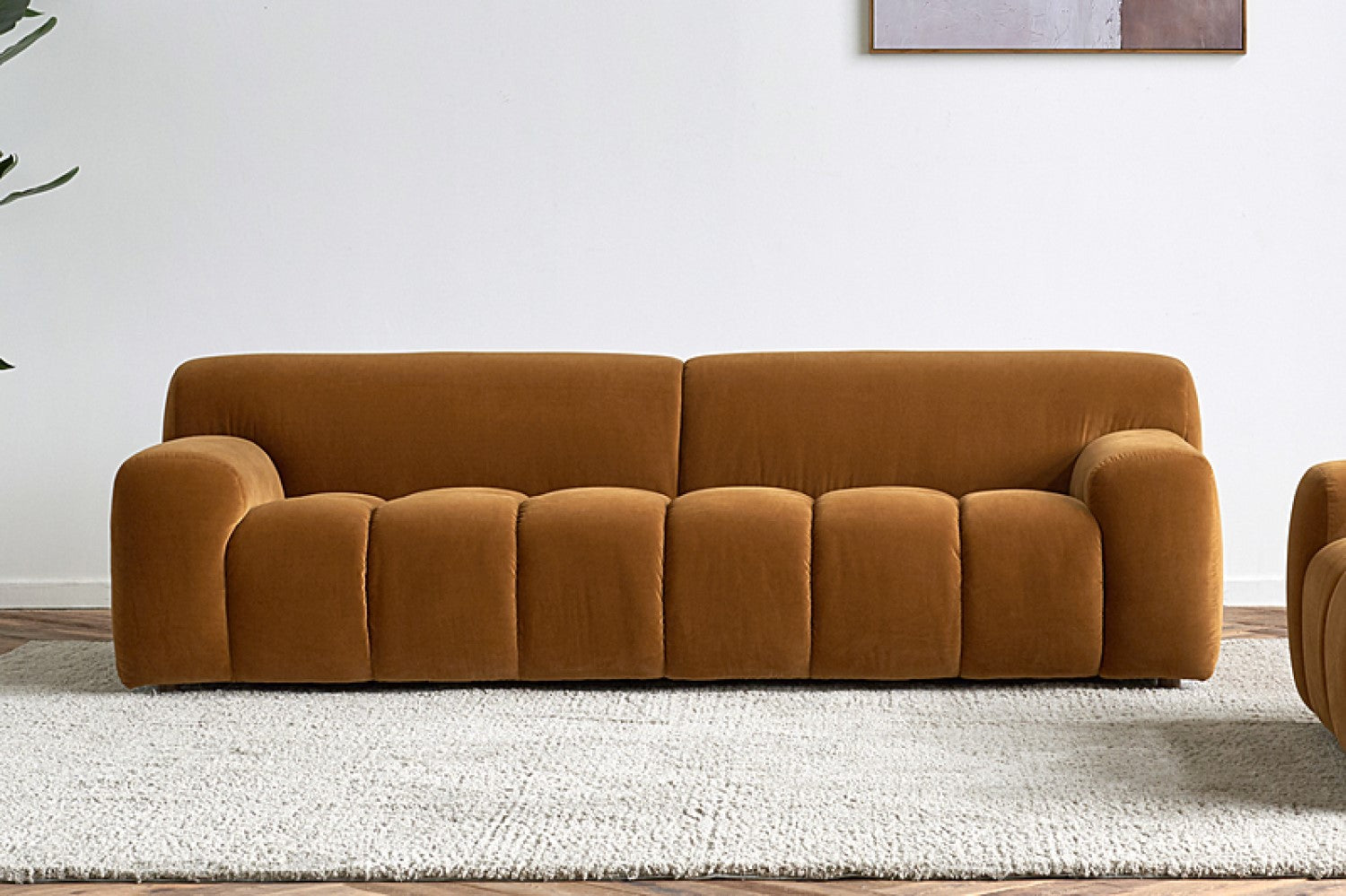 Brielle Velvet Fabric Sofa