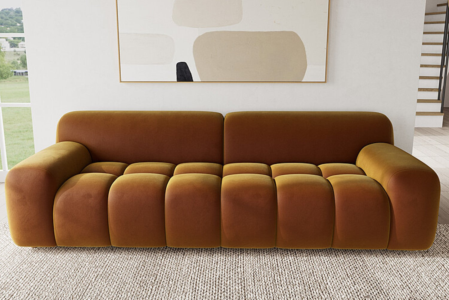 Brielle Velvet Fabric Sofa