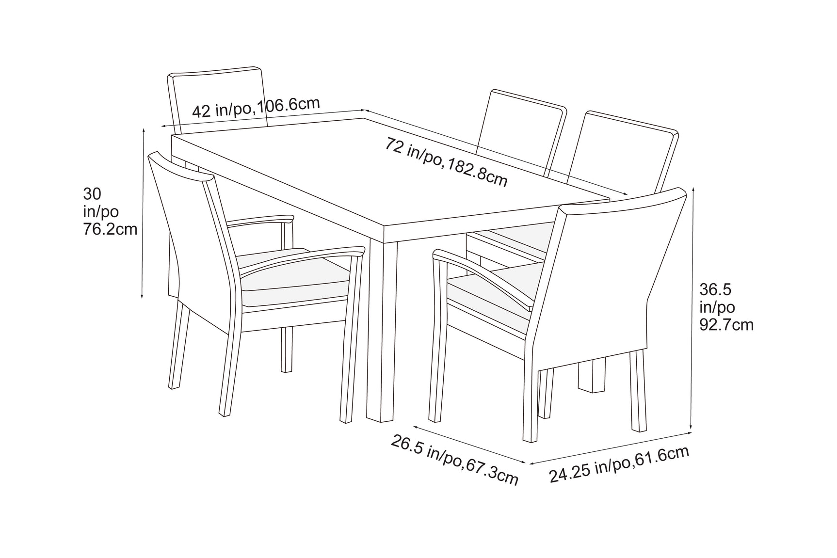 Delia 7-Piece Outdoor Dining Set