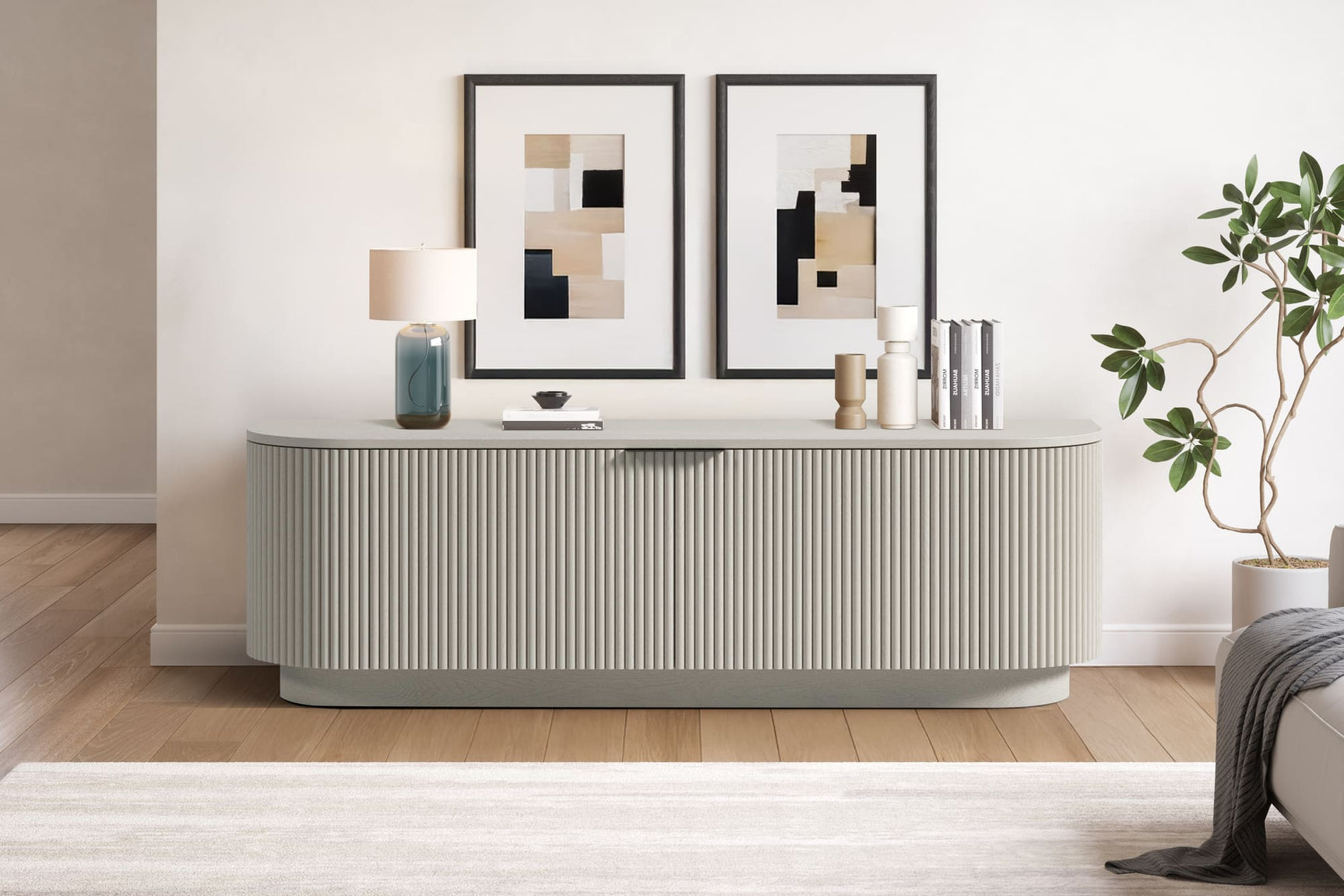 Flutra Wood Media Console