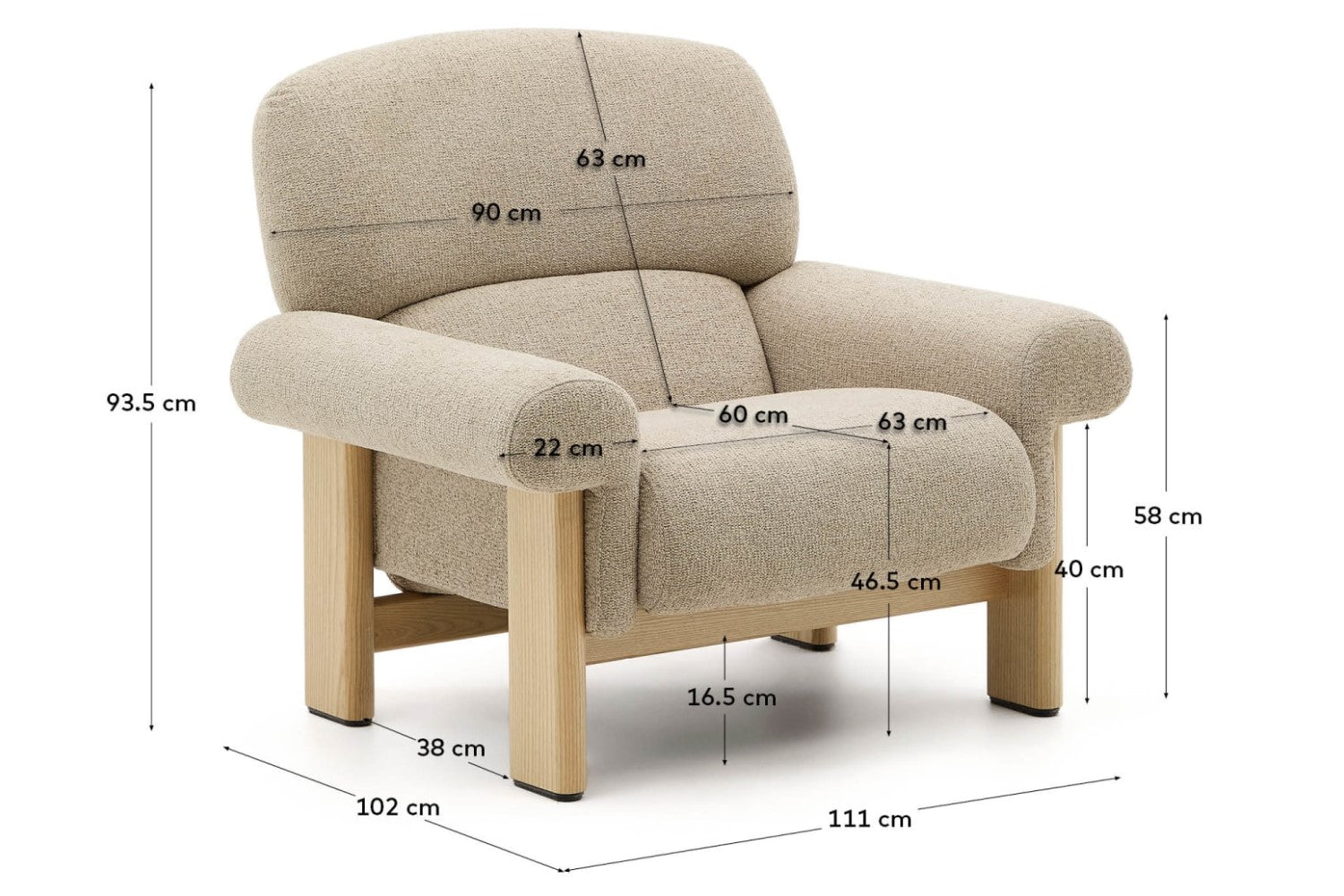 Hayden Fabric Armchair