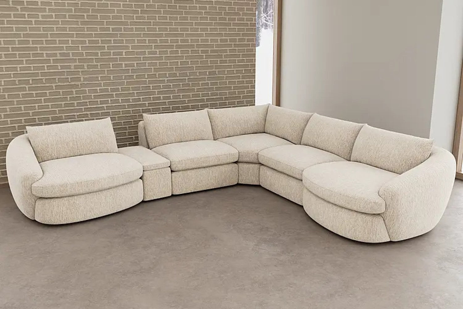 Kinsley Fabric Modular Corner Sectional Sofa