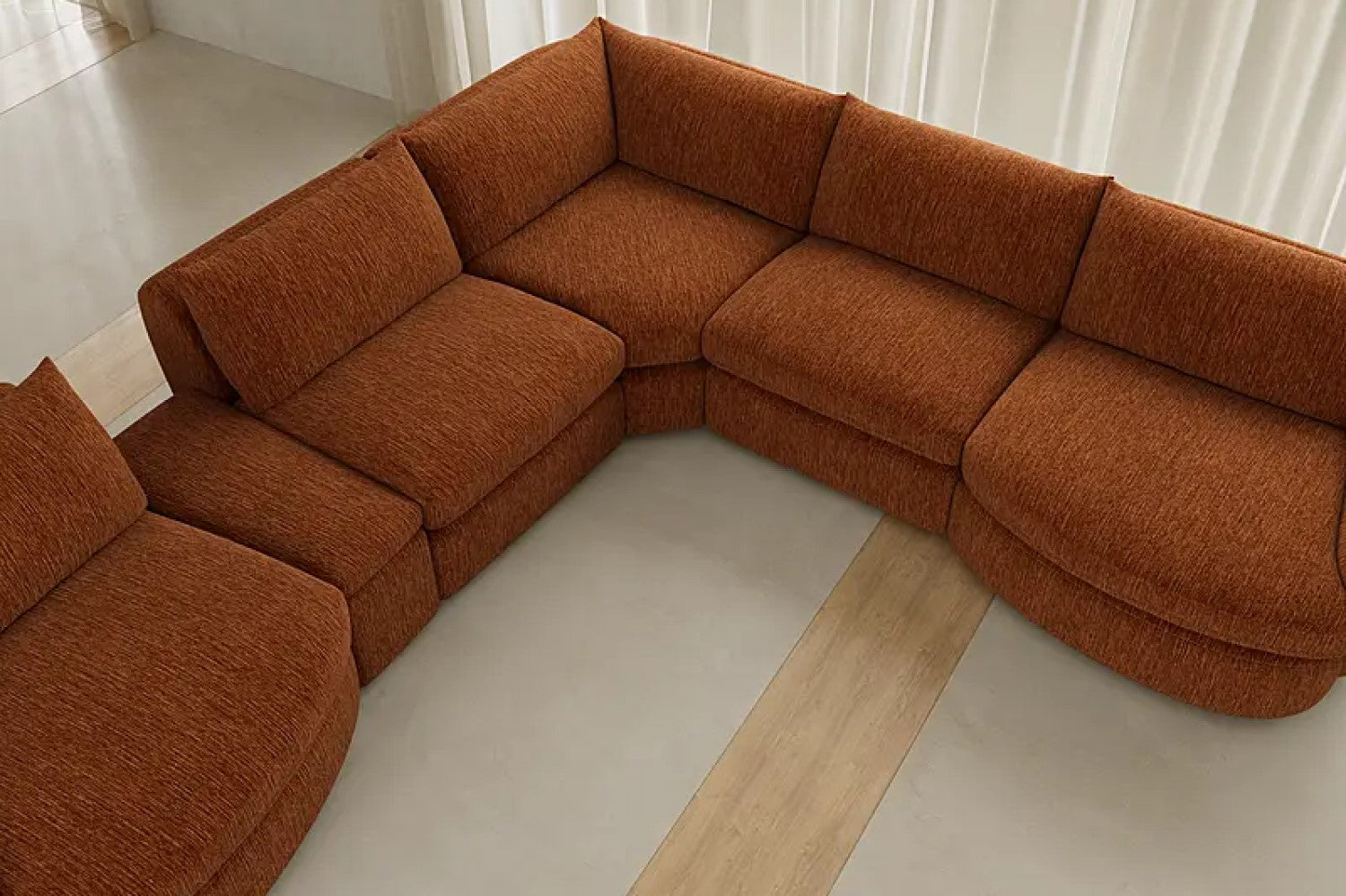 Kinsley Fabric Modular Corner Sectional Sofa