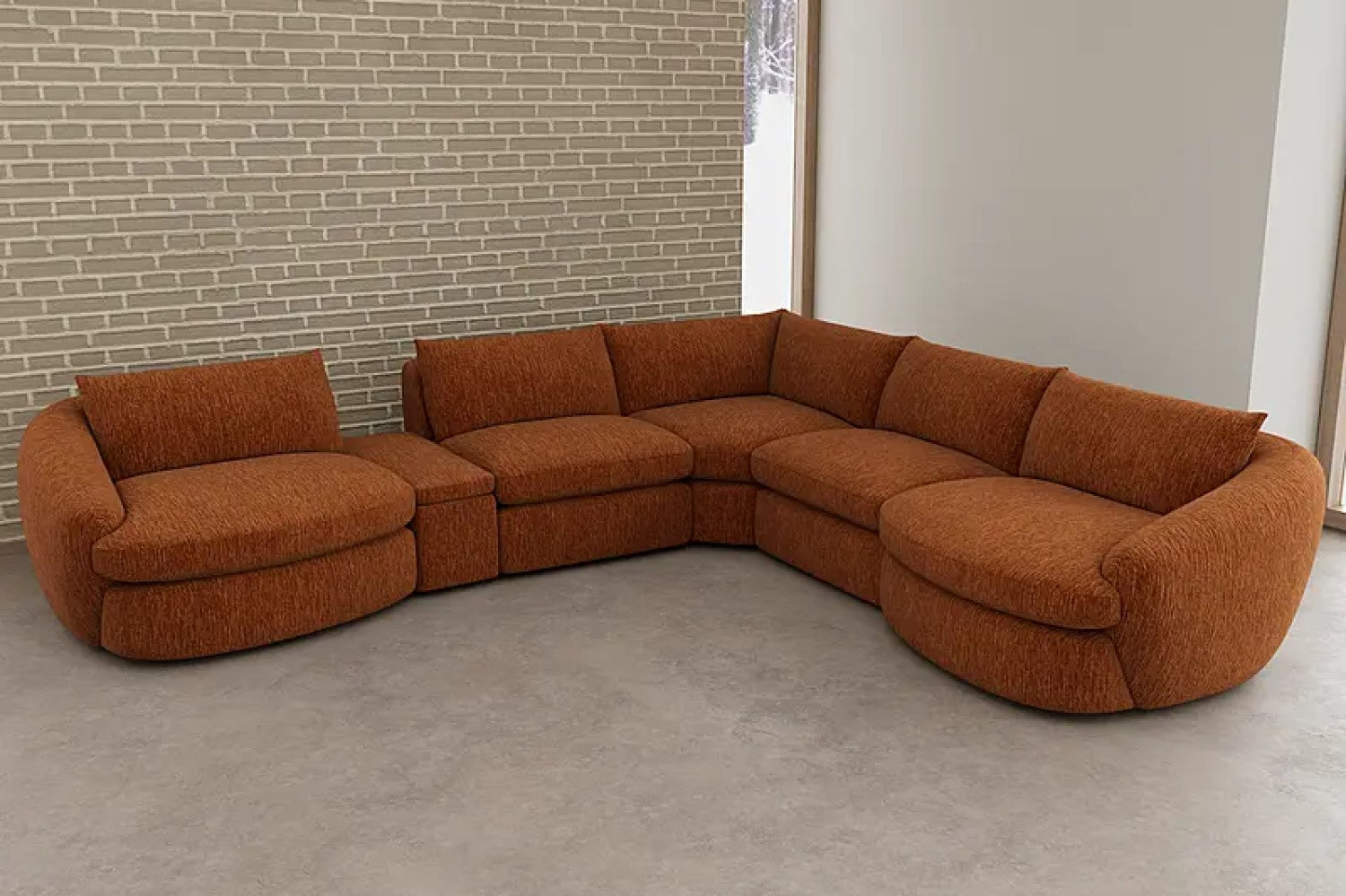 Kinsley Fabric Modular Corner Sectional Sofa