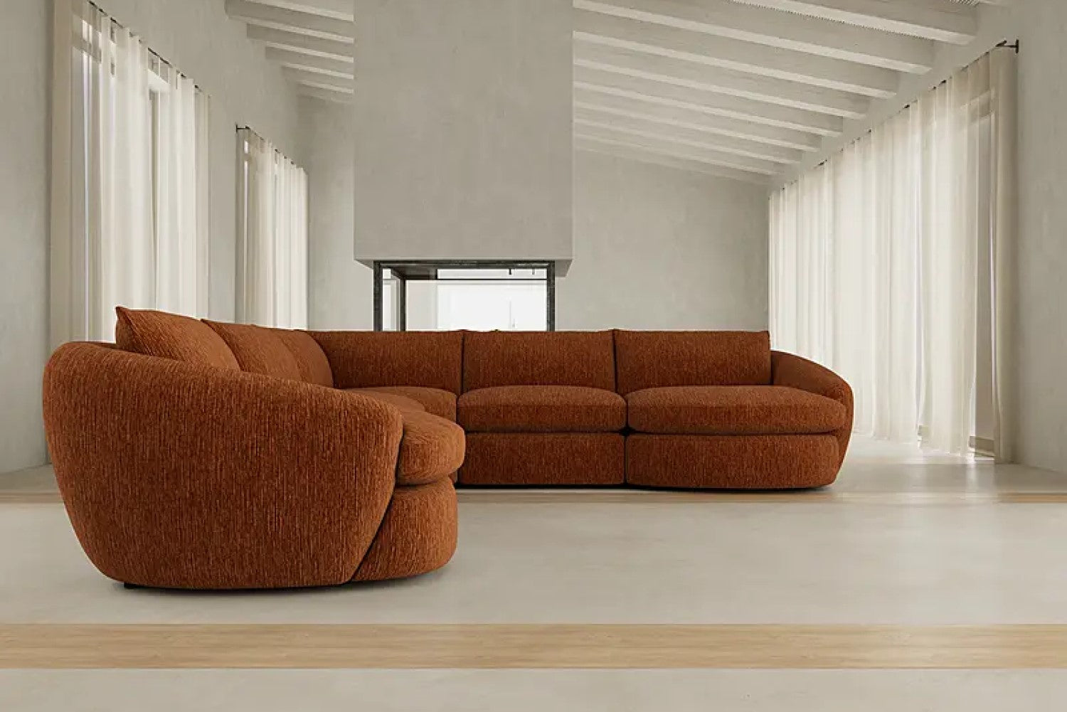 Kinsley Fabric Modular Corner Sectional Sofa