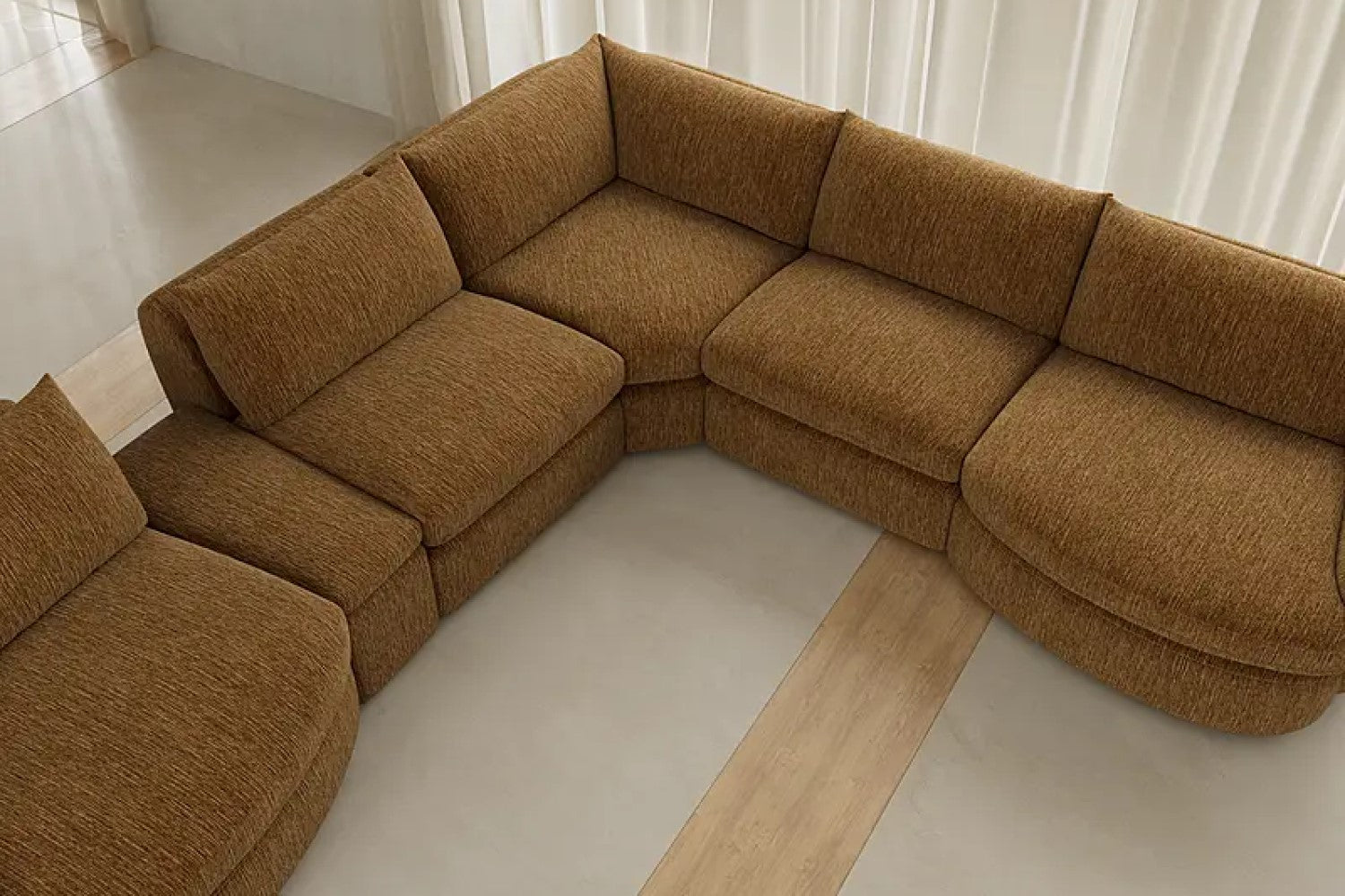 Kinsley Fabric Modular Corner Sectional Sofa