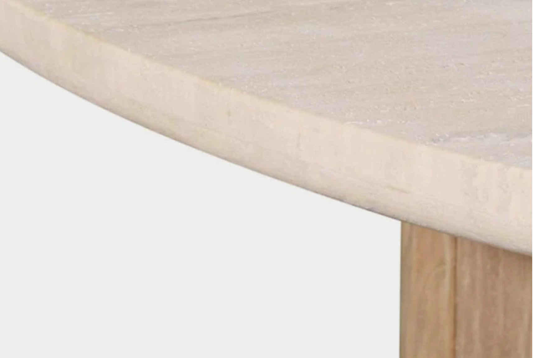 Leopold Teak & Stone Oval Outdoor Coffee Table