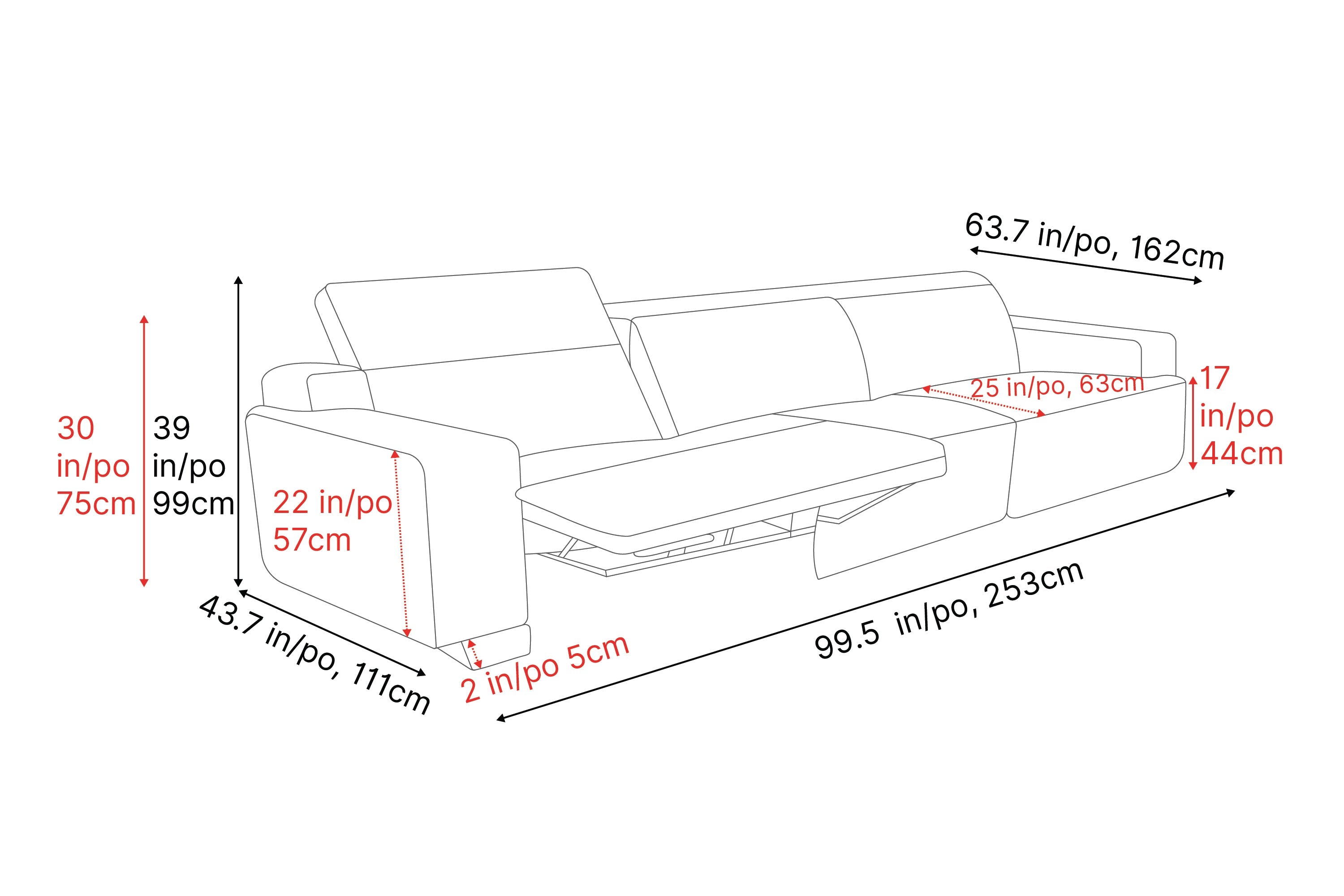 Valentina Leather Recliner Sofa