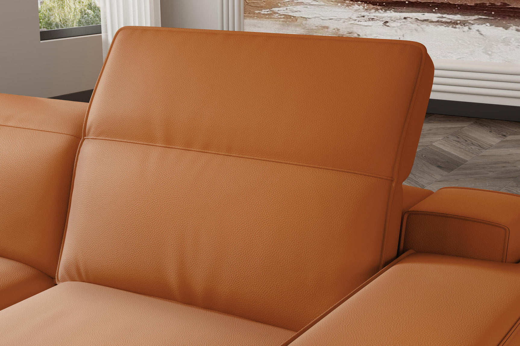 Valentina Leather Corner Recliner Sectional