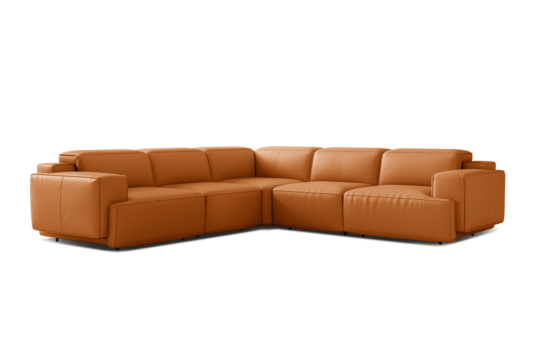 Valentina Leather Corner Recliner Sectional