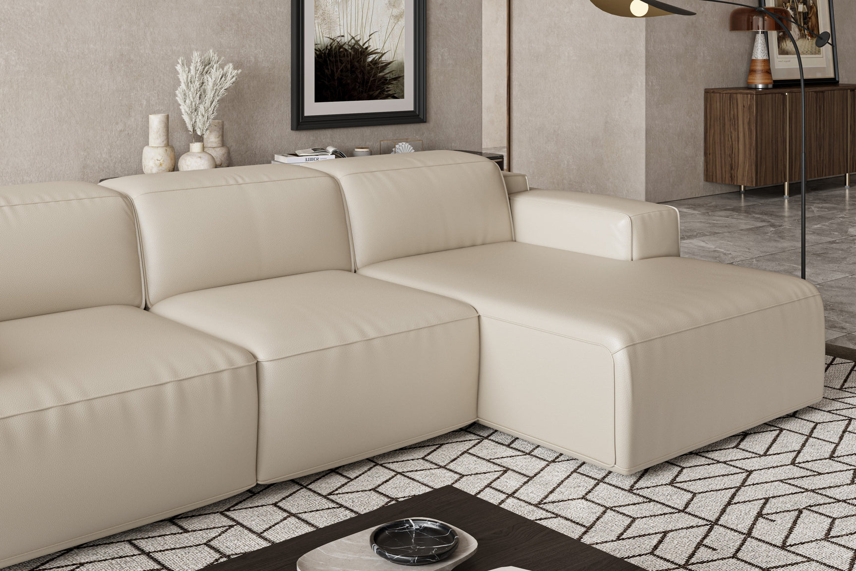 Valentina Leather Recliner Sectional Sofa