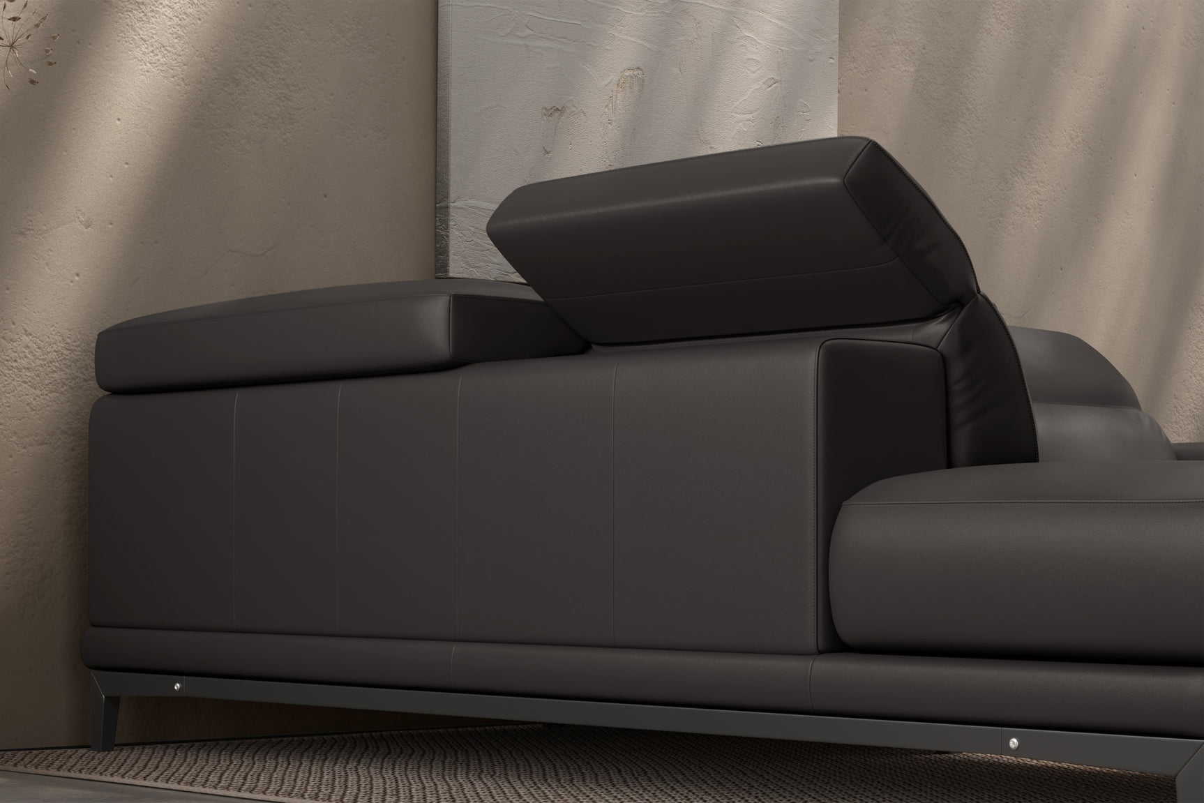 Valletta Leather Corner Sectional Sofa