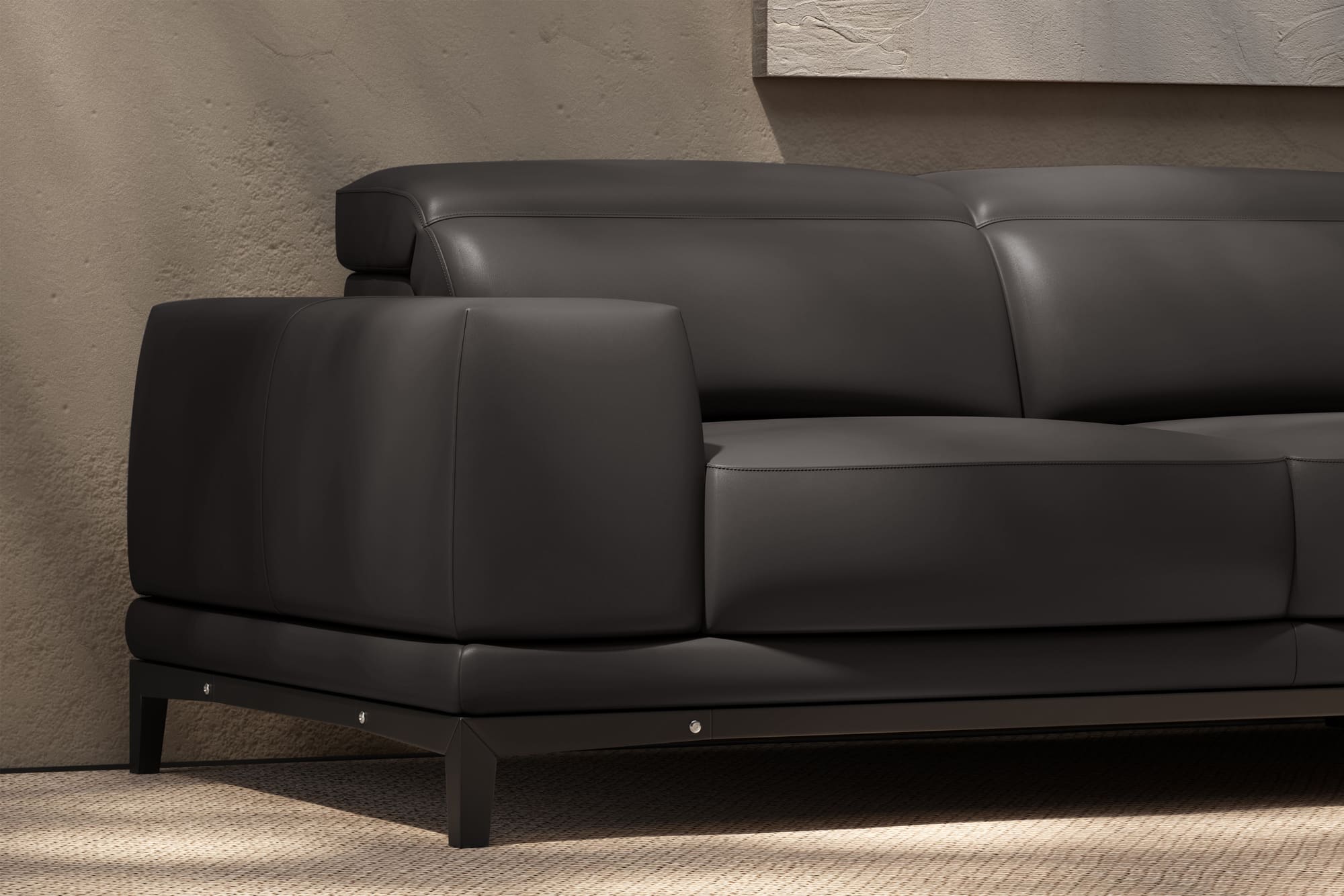 Valletta Leather Corner Sectional Sofa
