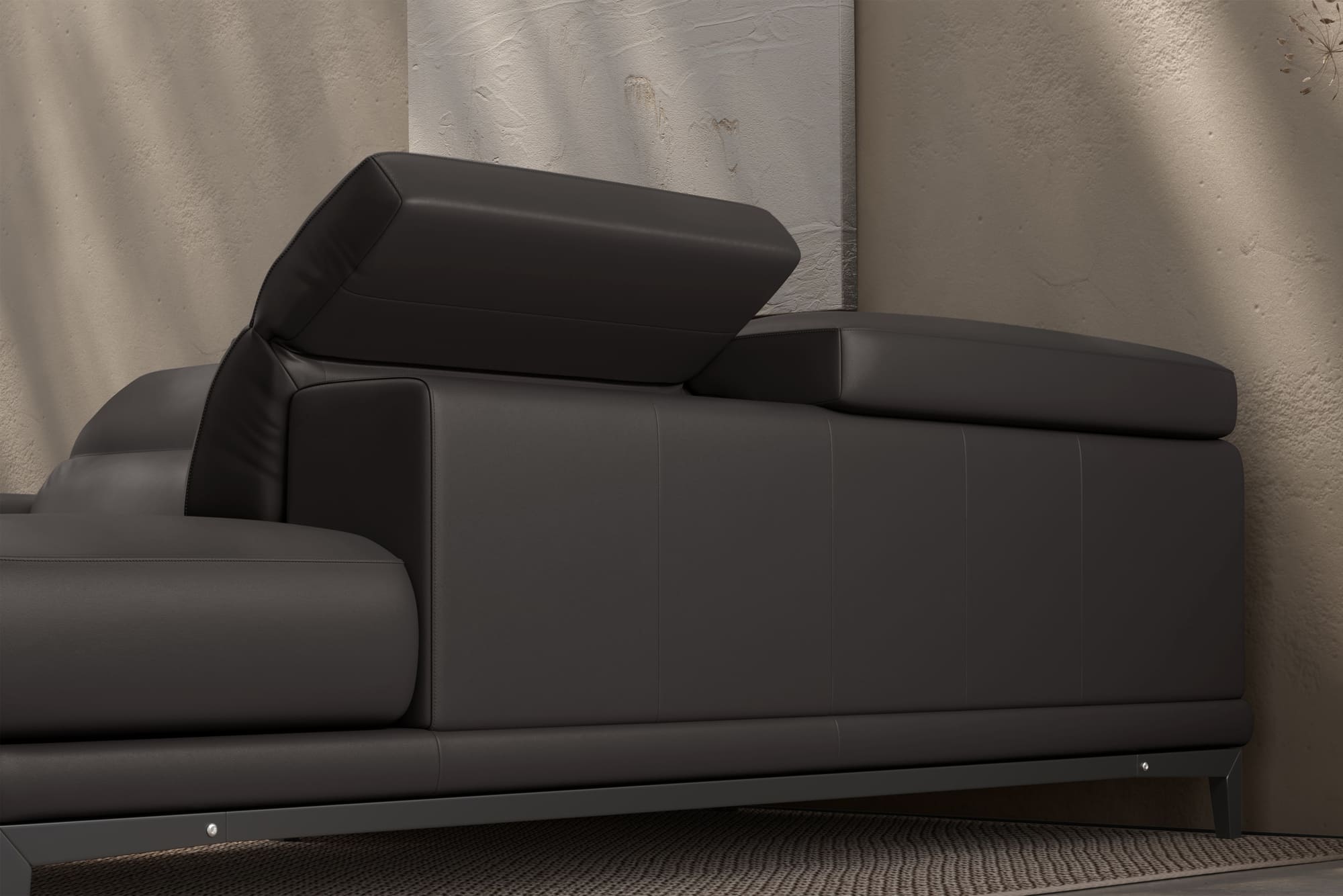 Valletta Leather Corner Sectional Sofa