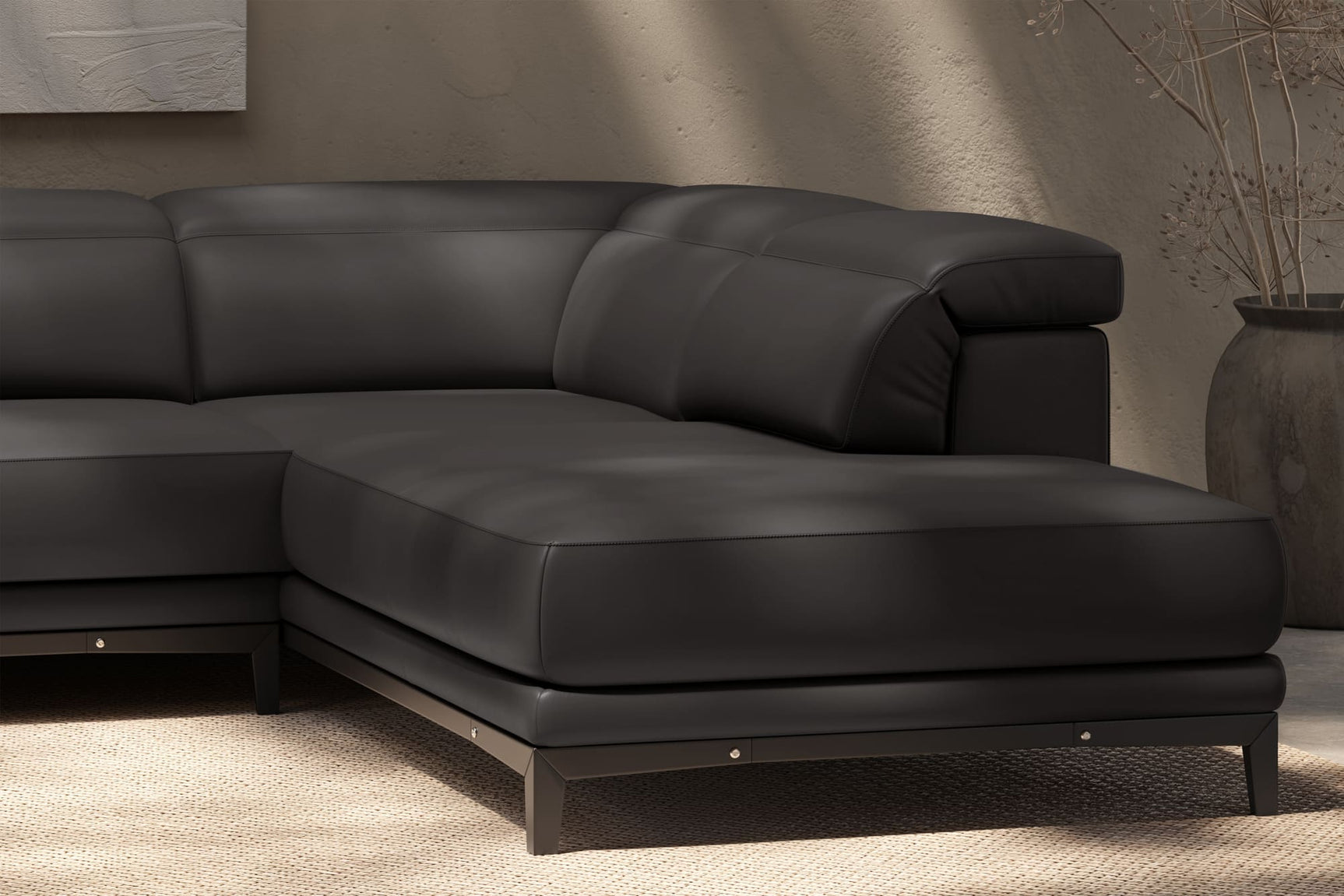Valletta Leather Corner Sectional Sofa