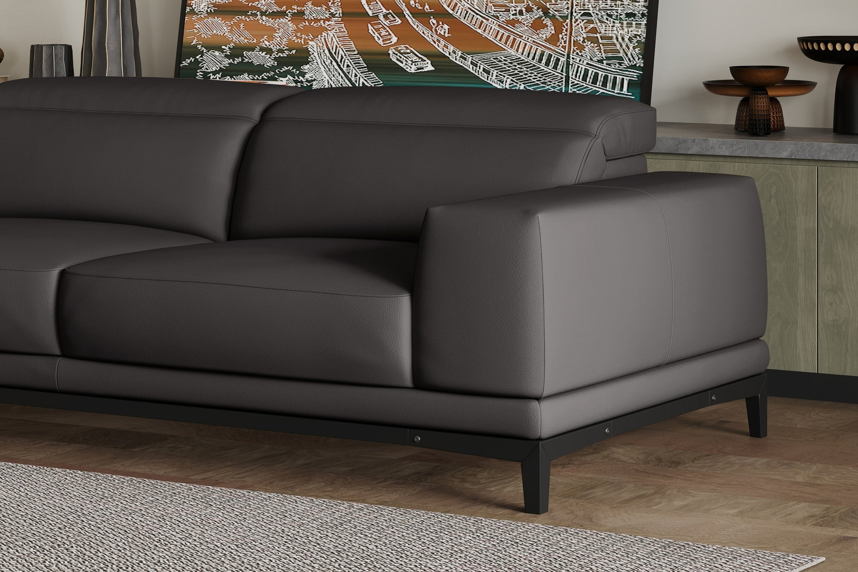 Valletta Leather Sectional Sofa