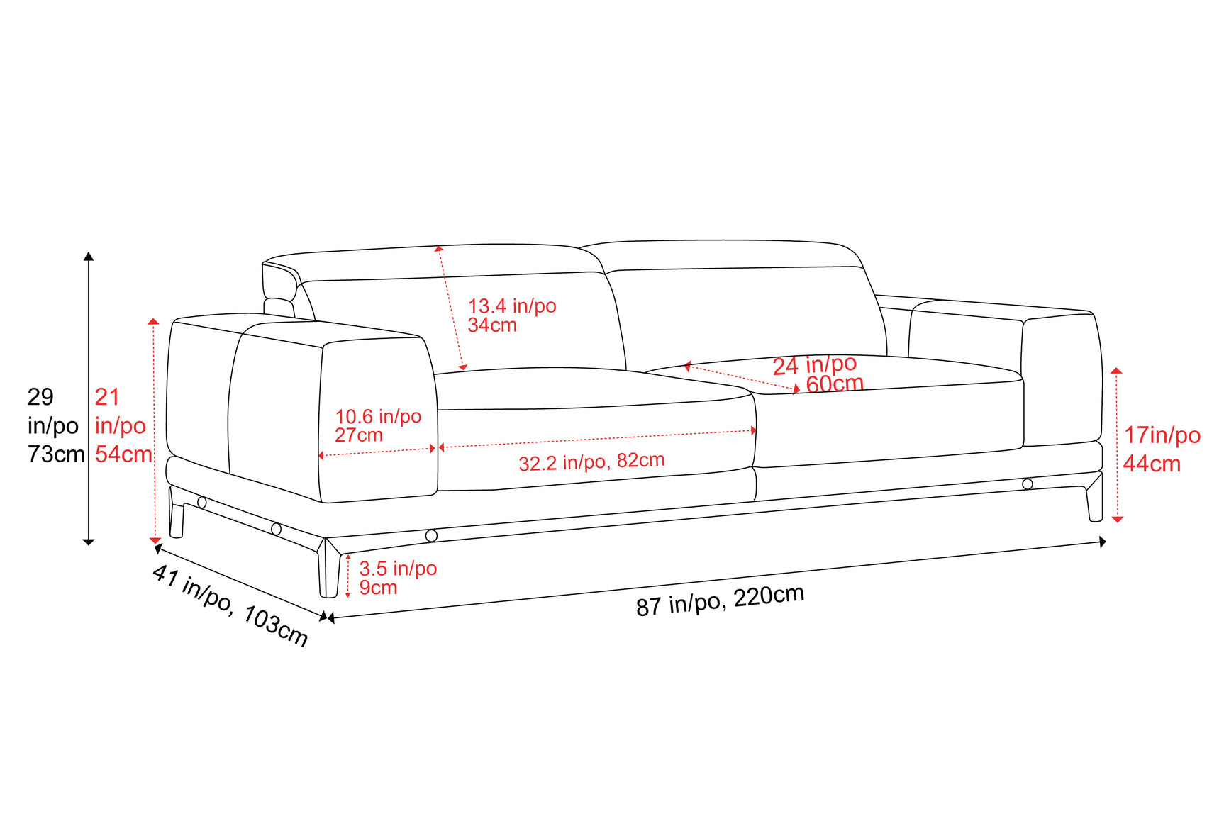 Valletta Leather Sofa