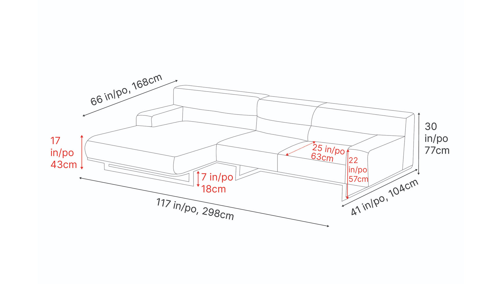 Varna Leather Sectional Sofa