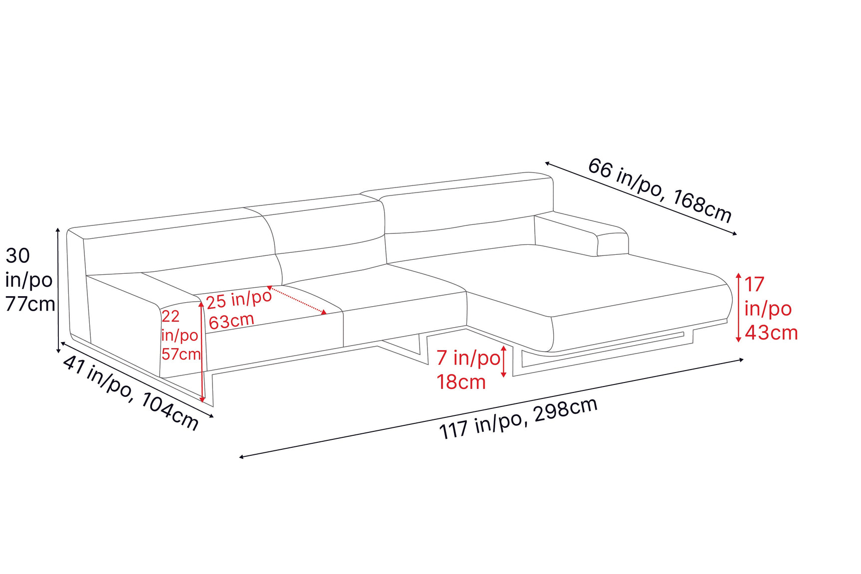 Varna Leather Sectional Sofa