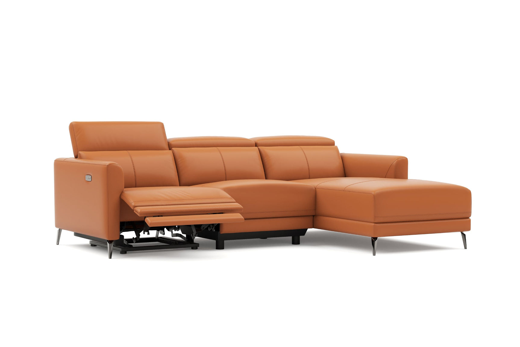 Andria Leather Reclining Sectional Sofa