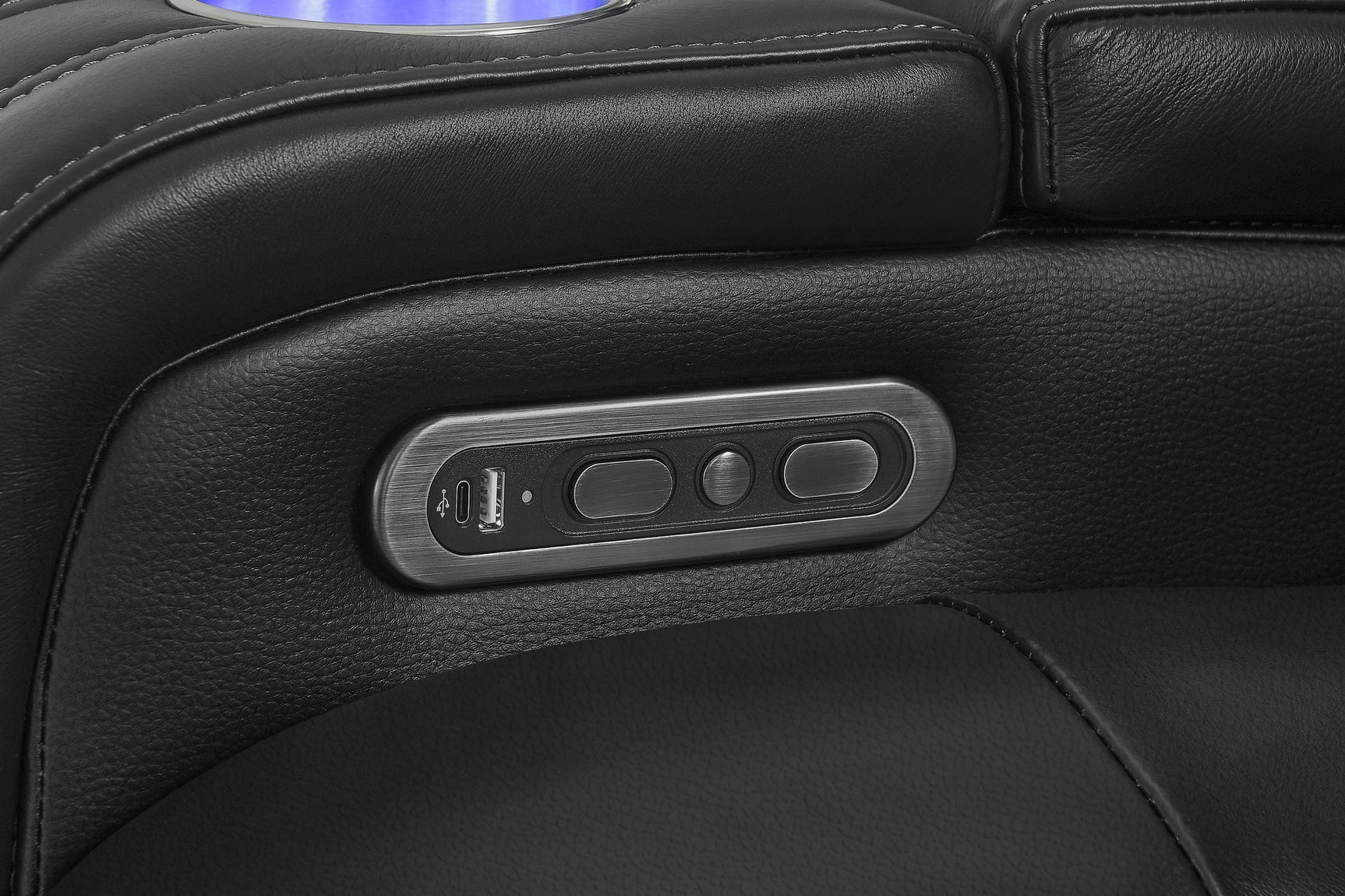 Cyber Immersive Sound Italian Leather Home Theater Console with Heat & Massage & Bass Shaker