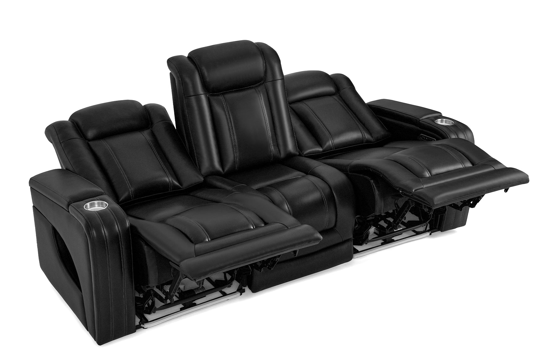 Cyber Immersive Sound Italian Leather Home Theater Console with Heat & Massage & Bass Shaker