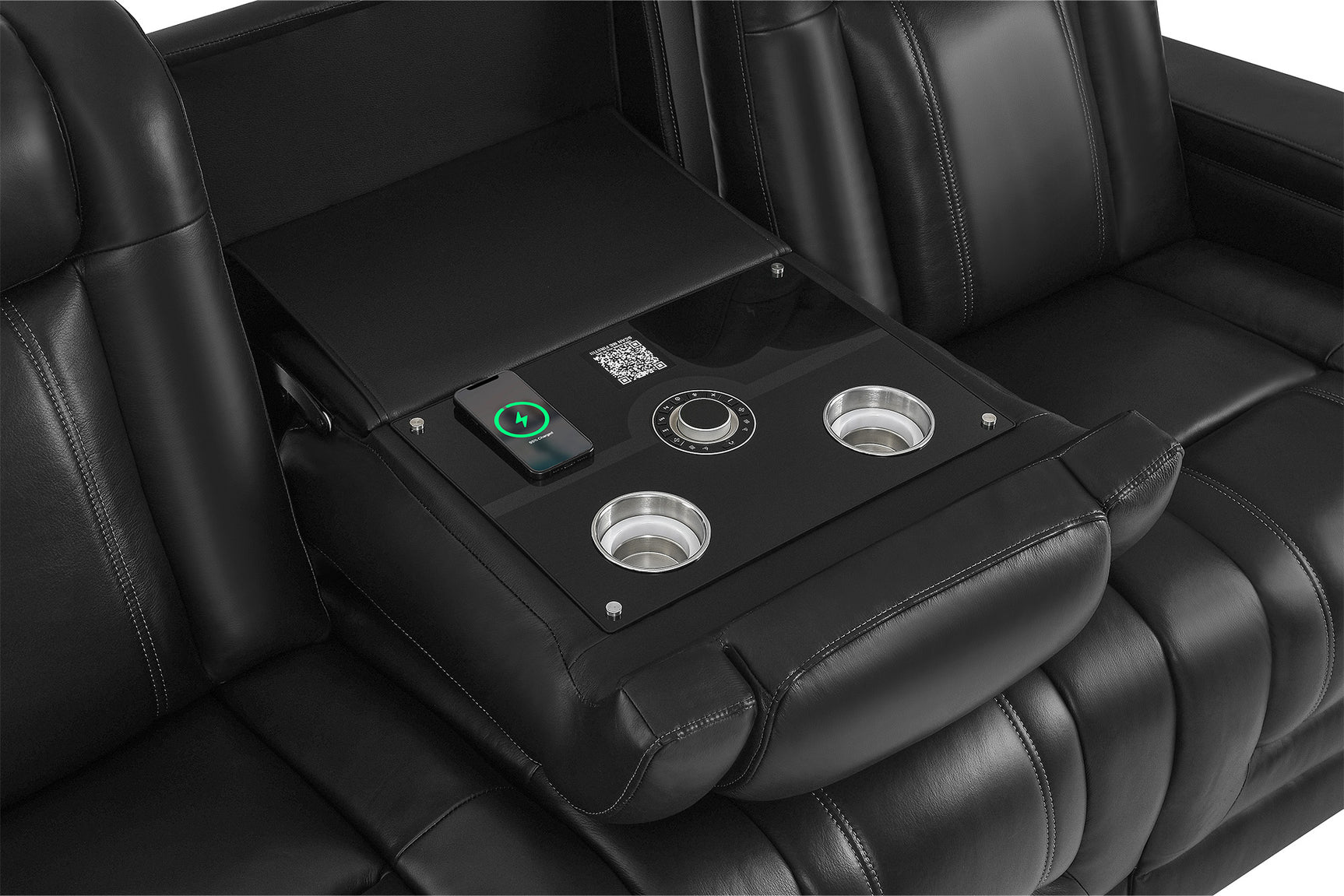 Cyber Immersive Sound Italian Leather Home Theater Console with Heat & Massage & Bass Shaker