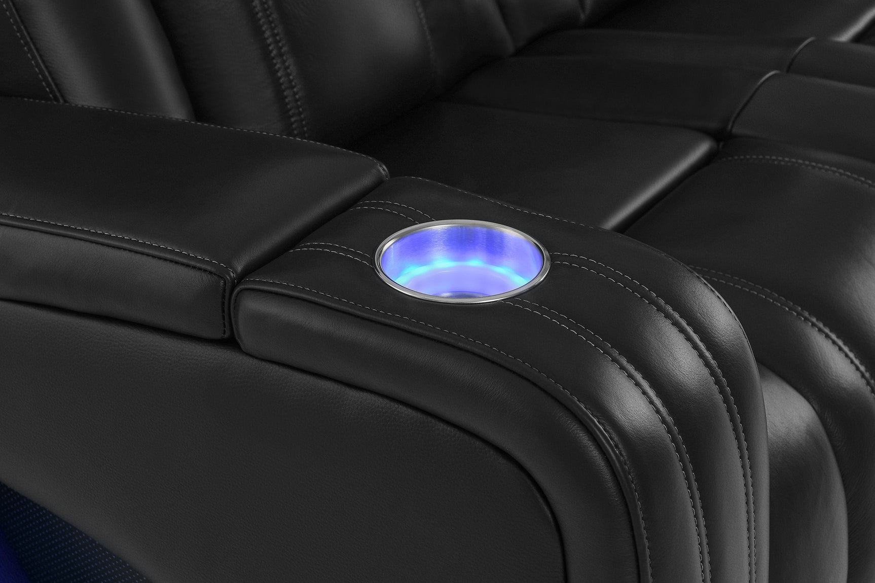 Cyber Immersive Sound Italian Leather Home Theater Console with Heat & Massage & Bass Shaker