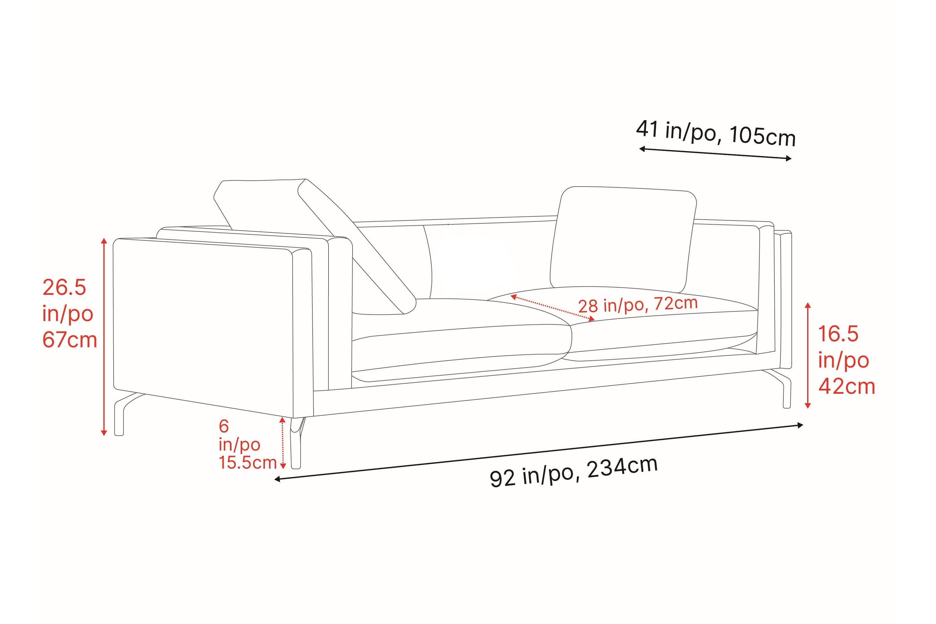 Zadar Leather Sofa