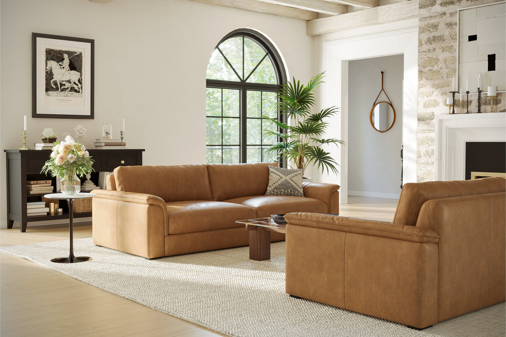 Zaira Leather Sofa