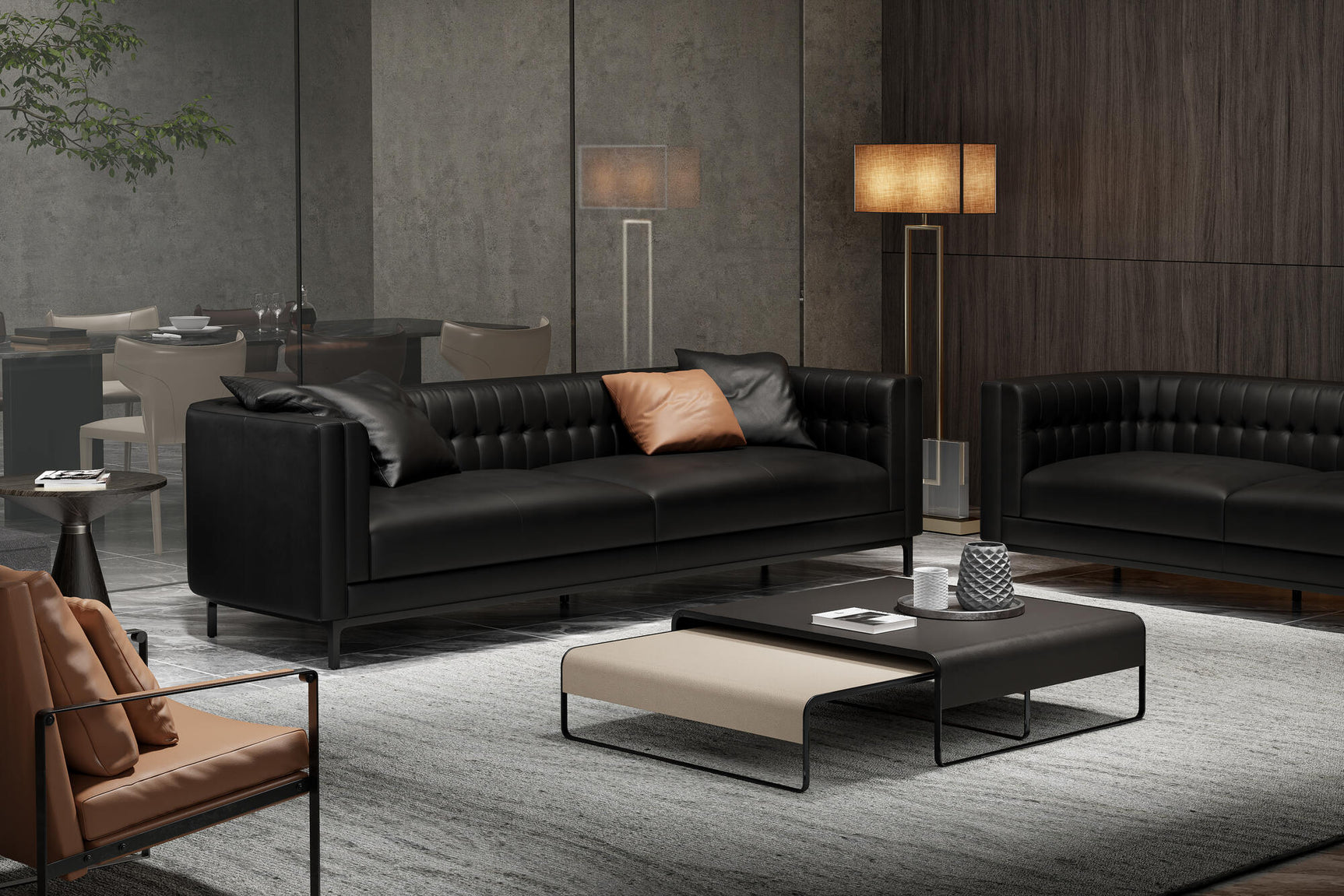 Zorion Leather Sofa