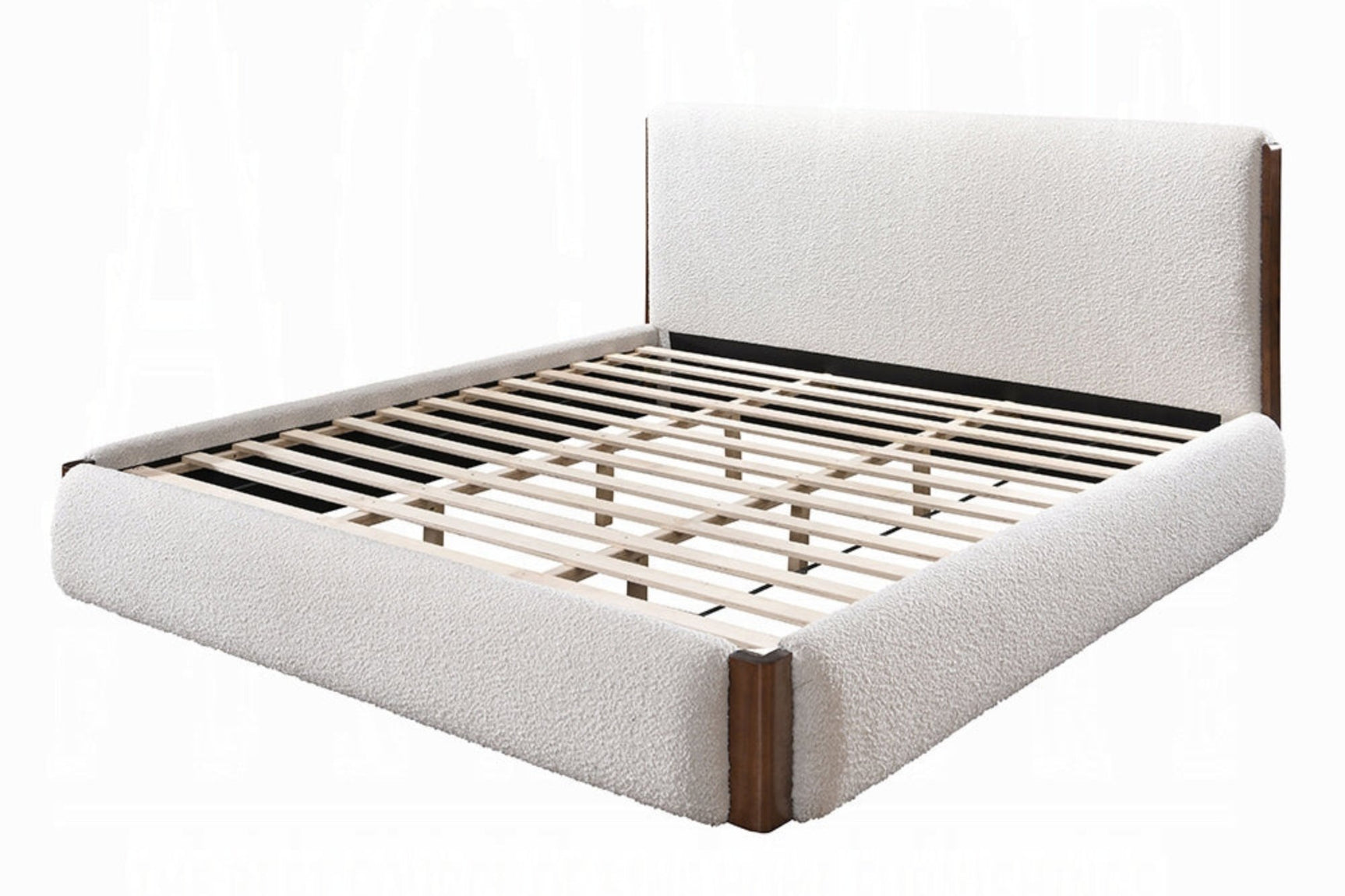 Reggie Upholstered Platform Bed - Cream