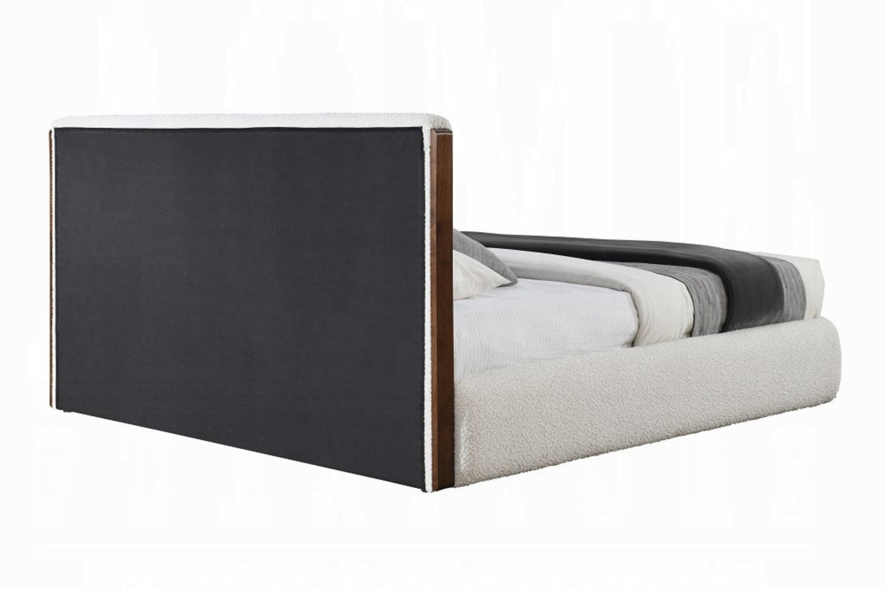 Reggie Upholstered Platform Bed - Cream