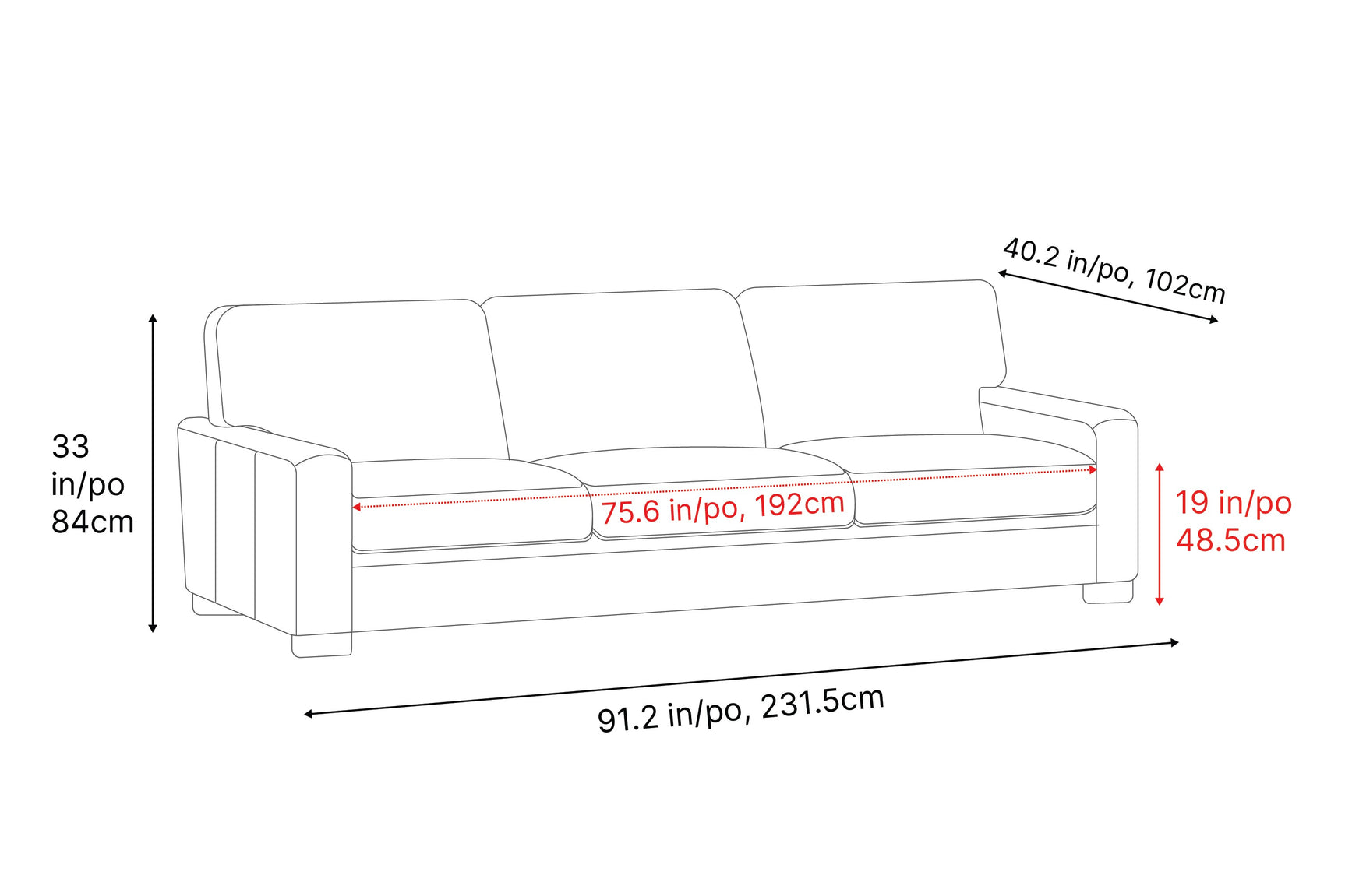 Luton Leather Sofa