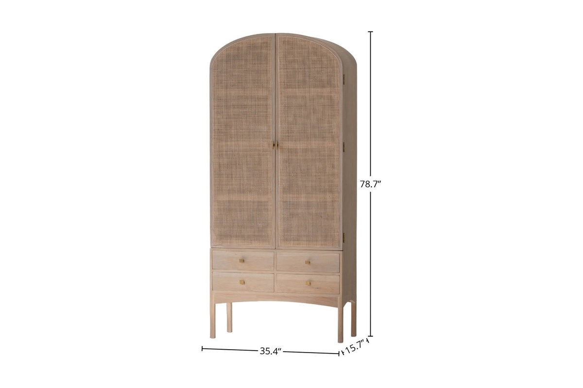 Dalton tall cabinet dimensions: 35.4 in wide, 15.7 in deep, 78.7 in high