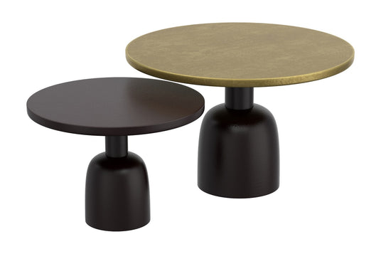 Delaney Cast Aluminum 2-Piece Nesting Coffee Table Set - Nest Them or Set Them Apart
