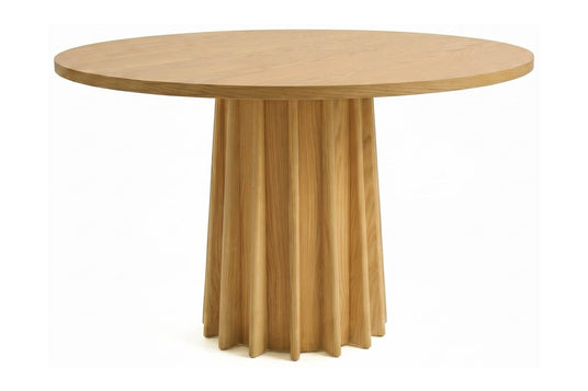 Elowen Oak Round Pedestal Dining Table - Made for Smaller Rooms