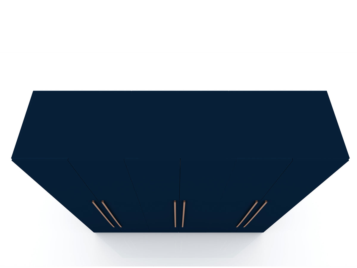 Torino Modern Freestanding Wardrobe - Midnight Blue