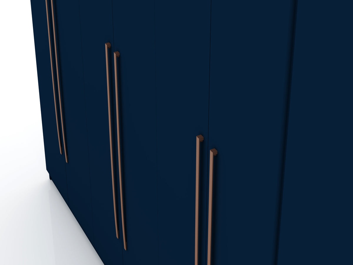 Torino Modern Freestanding Wardrobe - Midnight Blue