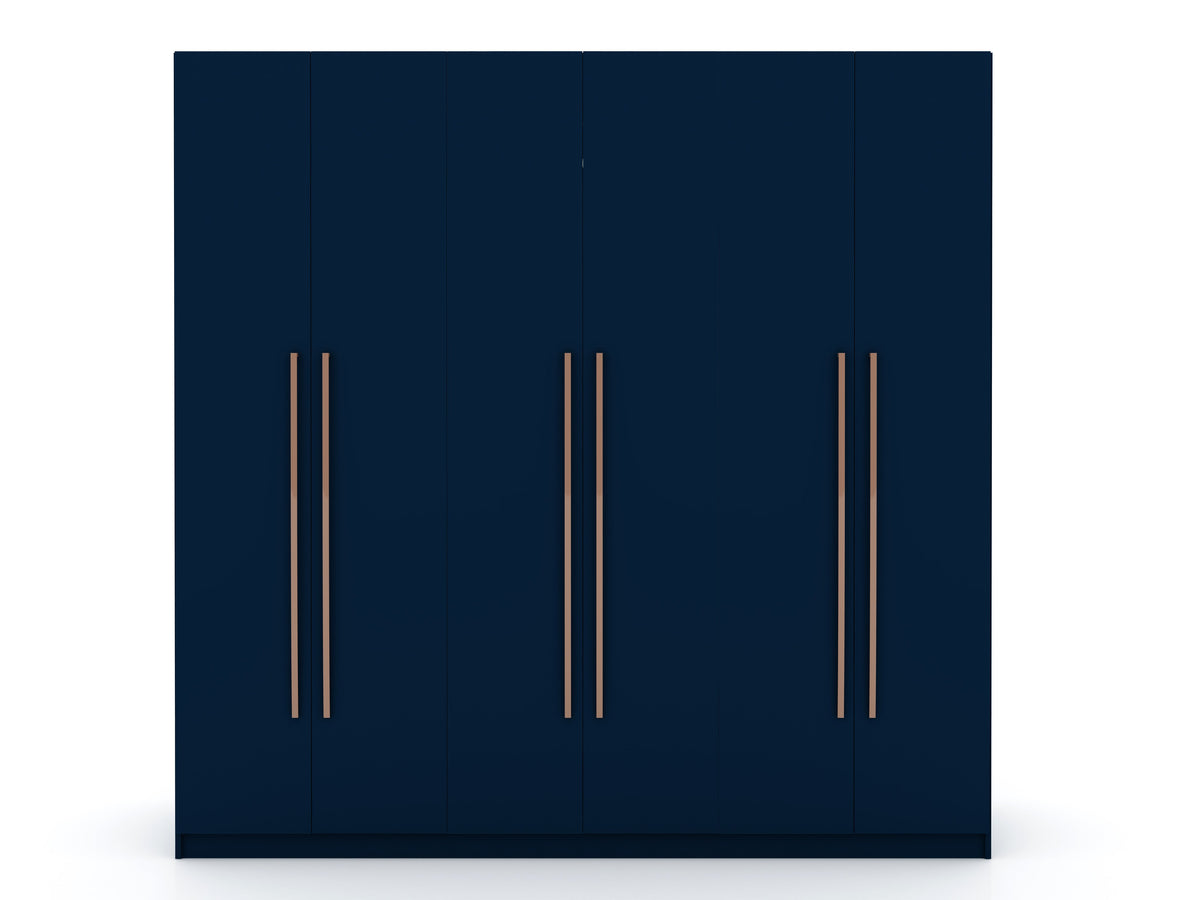 Torino Modern Freestanding Wardrobe - Midnight Blue