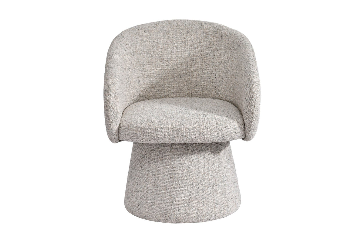Finley sand fabric accent chair, front view