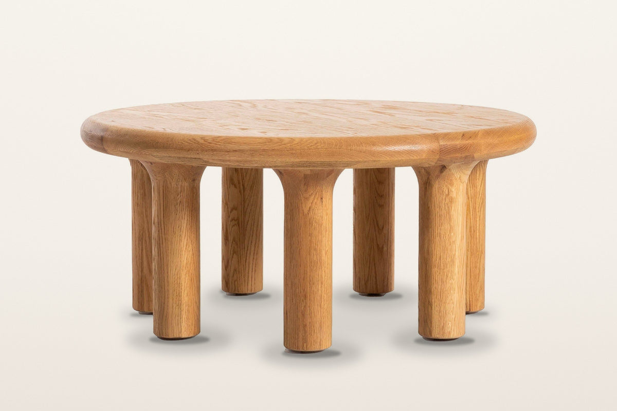 Fontanellato round oak coffee table in Natural Oak