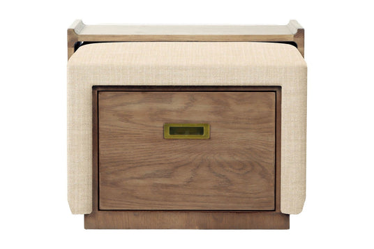 Helena Chenille Storage Ottoman with Sliding Tray - Ready for Everyday Use