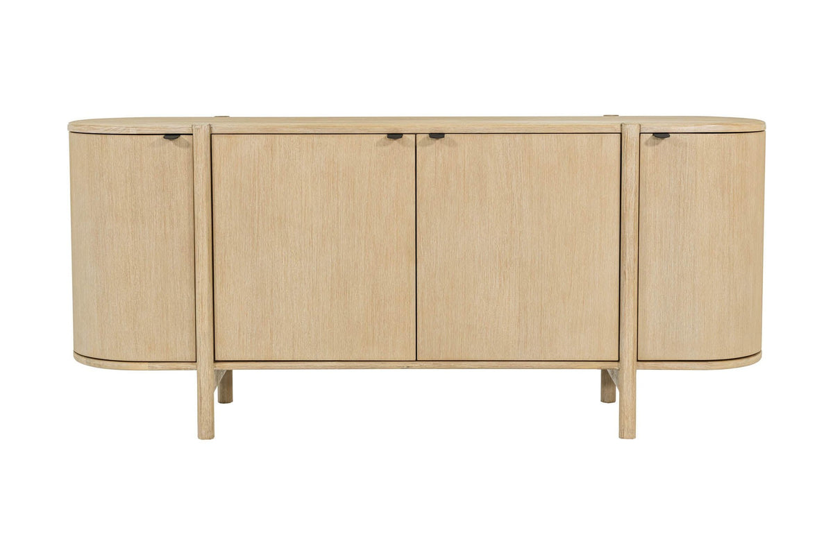Ilaria acacia sideboard, straight front view