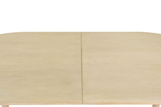 Ilaria Acacia Extendable Oval Dining Table - Light Acacia, Soft Shape