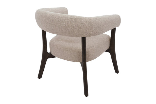 Jolie Textured Fabric Wraparound Accent Chair - An Open, Airy Frame